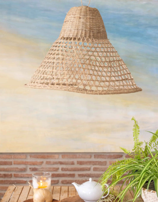 BELL-SHAPED RATTAN LAMP Casa Opeia