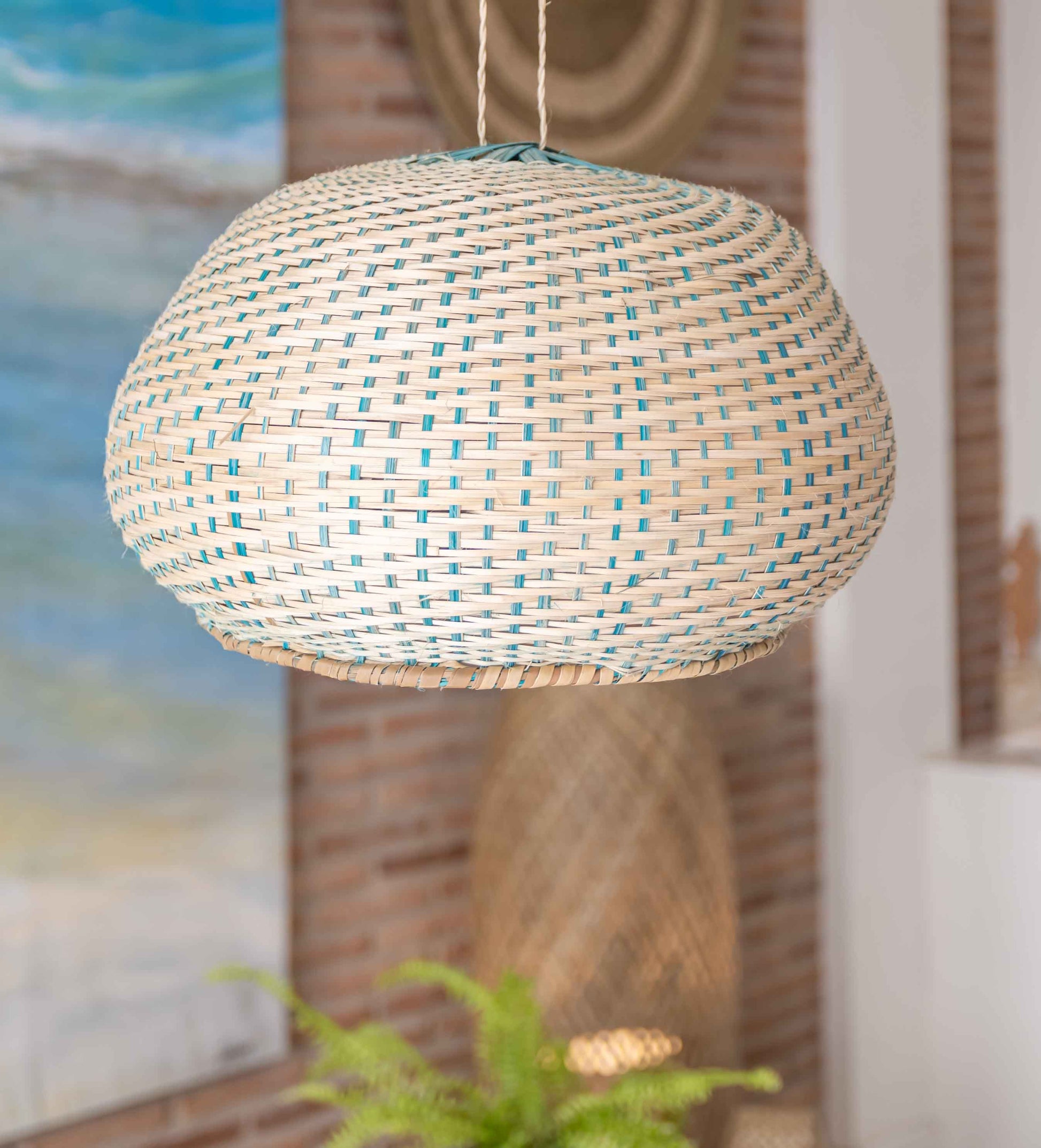 GLOBO VERDE EN MIMBRE