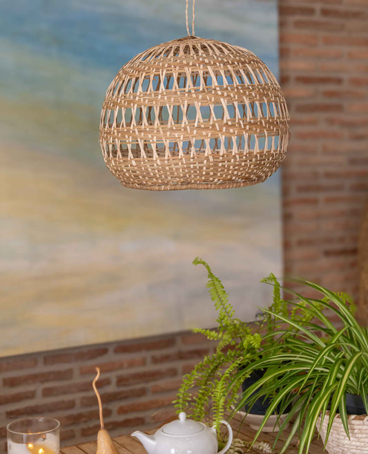 GLOBO DE QUATRO CALADO EN MIMBRE