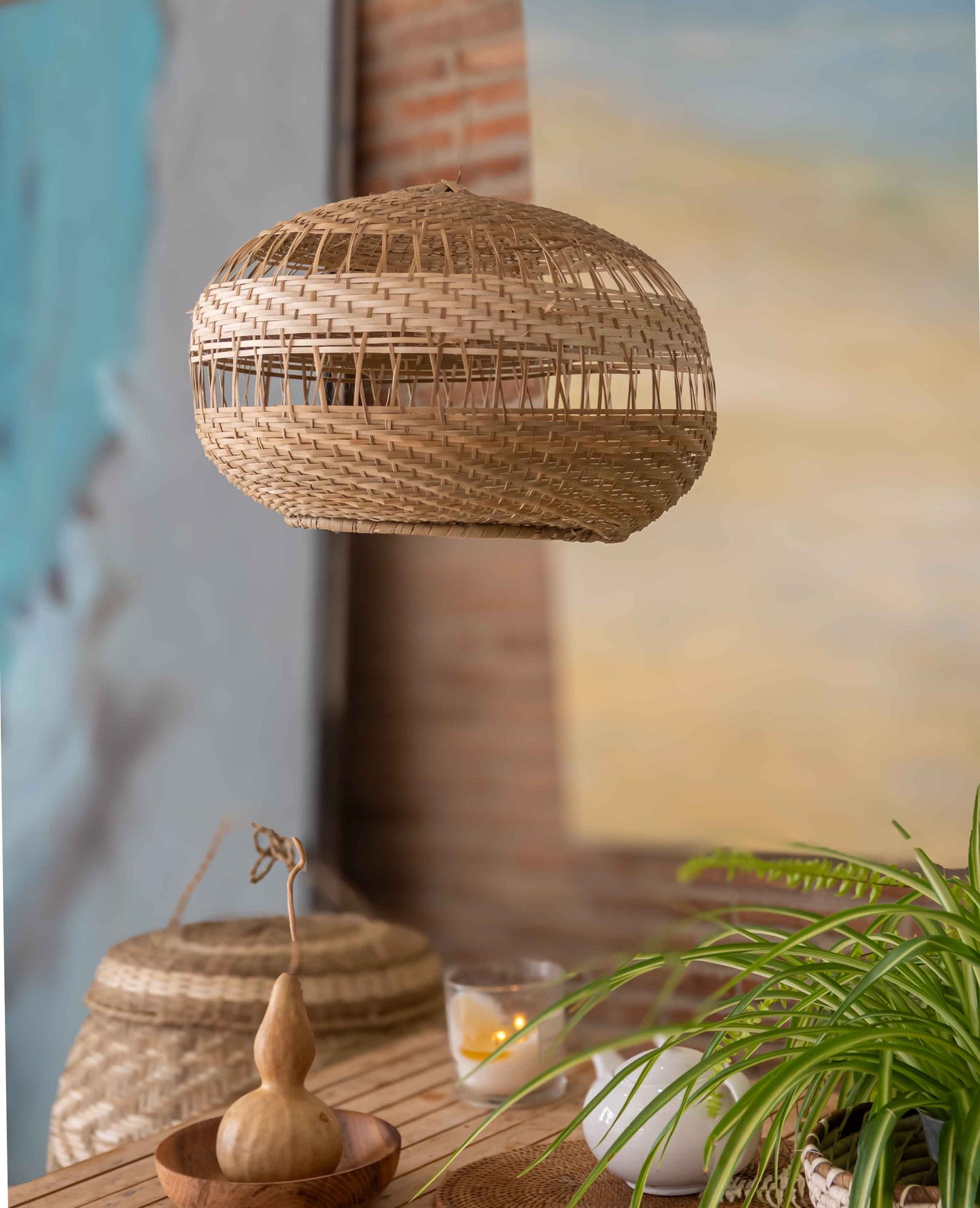 GLOBO DE DOS CALADO EN MIMBRE