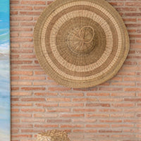 LAMPARA DE ESTILO SOMBRERO DE MIMBRE